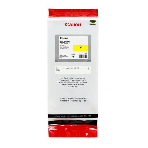 Cartus cerneala Canon PFI-320Y, yellow, capacitate 300ml, pentru Canon TM 200/205/300/305.