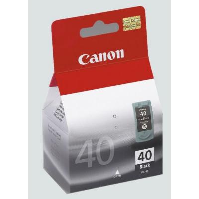 Cartus cerneala Canon PG-40, black, capacitate 16ml / 195 pagini, pentru Canon JX200, JX210, JX210P, JX500, JX510, Pixma IP1200, Pixma IP1300, Pixma IP1600, Pixma IP1700, Pixma IP1800, Pixma IP1900, Pixma IP2200, Pixma IP2500, Pixma IP2600, Pixma MP140, P