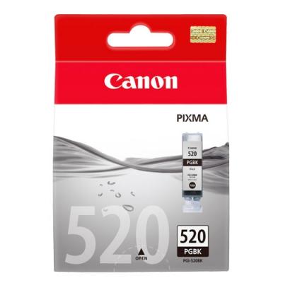 Cartus cerneala Canon PGI-520BK, black, 19ml / 320 pagini, pentru Canon MX860, Pixma IP3600, Pixma IP4600, Pixma IP4700, Pixma MP540, Pixma MP550, Pixma MP560, Pixma MP620, Pixma MP630, Pixma MP640, Pixma MP980, Pixma MP990, Pixma MX870