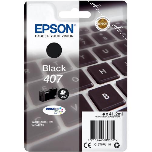 Cartus cerneala Epson C13T07U140, black, 2.6k, WorkForce Pro WF-4745 DTWF.