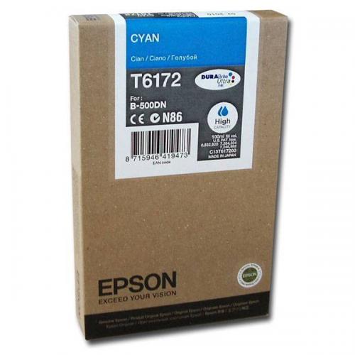 Cartus cerneala Epson T6172, cyan, capacitate 100ml / 7000 pagini, pentru Business B500DN / B510DN
