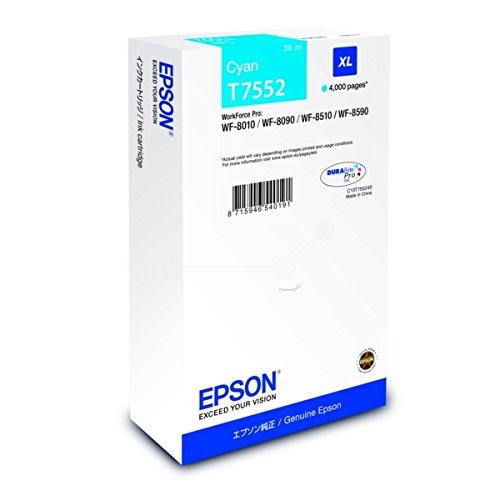 Cartus cerneala Epson T75624, cyan, 4000 pagini, pentru WF-8590DWF, WF-8090DW, WF-8510DWF, WF-8010DW