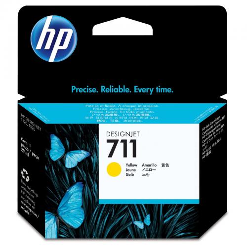 Cartus cerneala HP CZ132A,yellow, 29 ml, HP Designjet T120, DesignjetT52024'', Designjet T520 36', NR.711