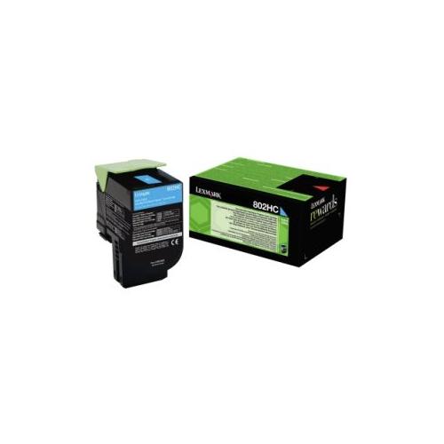 Toner Lexmark 80C2HCE, cyan, 3 k, CX410de , CX410de with 3 yearOnsite Service , CX410dte , CX410e , CX510de , CX510de Statoil ,CX510dhe , CX510dthe