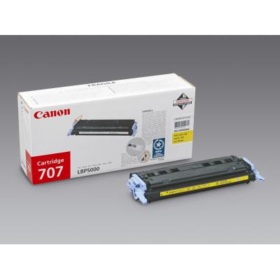 Toner Canon CRG707Y, yellow, capacitate 2000 pagini, pentru LBP-5000