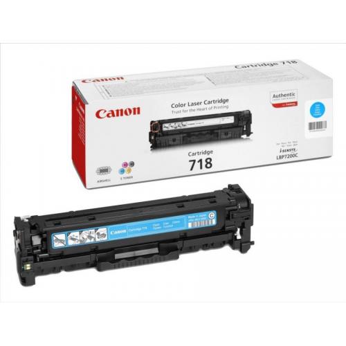 Toner Canon CRG718C, cyan, capacitate 2900 pagini, pentru LBP-7200Cdn