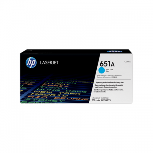 Toner HP CE341A,cyan NR.651 16K ORIGINAL, HP LaserJet Enterprise 700MFP M775DN, LaserJet Enterprise 700 MFP M775F, LaserJet Enterprise 700MFP M775Z, LaserJet Enterprise 700 MFP M775Z+.