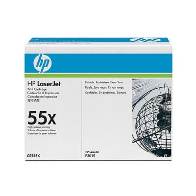 Toner HP CE255X, black, 12.5 k, LaserJet Enterprise 500 M525DN,LaserJet Enterprise 500 M525F, LaserJet Enterprise 500 MFP M525C,LaserJet P3010, LaserJet P3011, LaserJet P3015, LaserJet P3015D,LaserJet P3015DN, LaserJet P3015X, LaserJet Pro 500 MFP M521Dn,