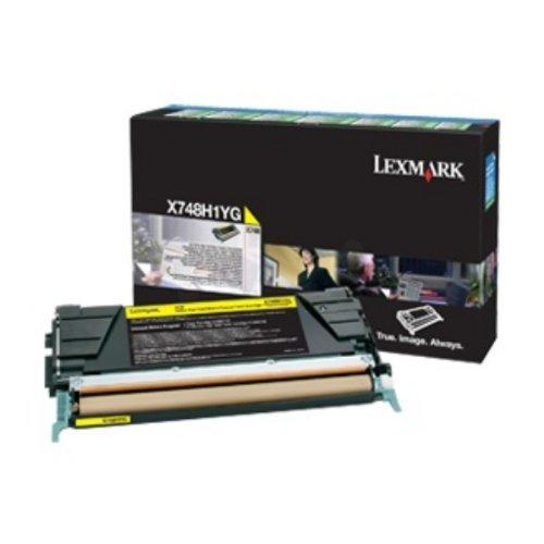 Toner Lexmark X748H3YG, yellow, 10 k, X748de , X748de Statoil ,X748de with total 5 years warranty , X748dte