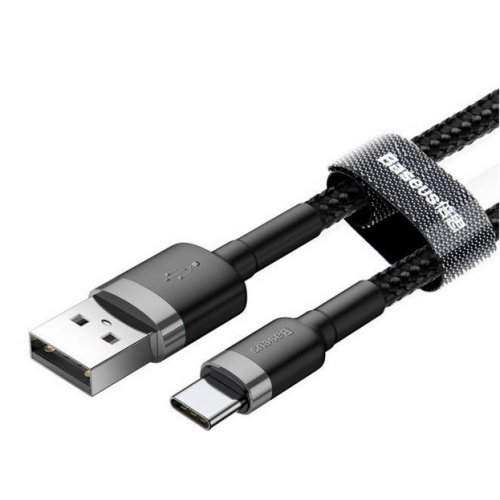 Cablu de date Baseus CATKLF-CG1, USB-A male - USB-C male, 2m, Black