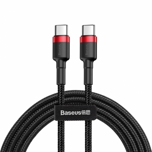 Cablu de date Baseus CATKLF-G91, USB male - USB-C male, 1m, Black- Red