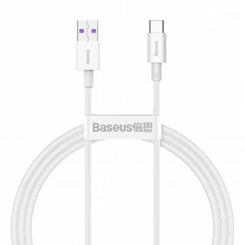 Cablu de date Baseus Superior CATYS-02 USB - USB-C, 1m, White