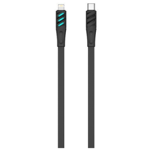 Cablu de date Havit CB6255, USB-C male - Lightning male, 1 m, Black