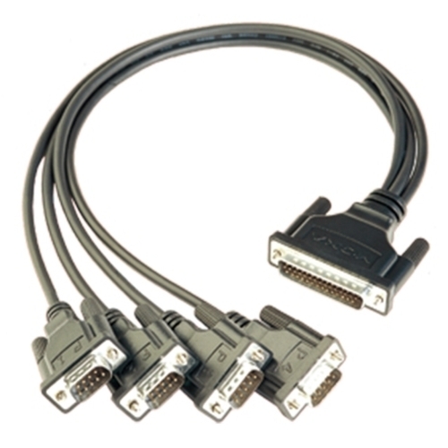 Cablu Serial Moxa CBL-M44M9X4-50, DB44 male - 4 x DB9 male, 0.5 m, Black