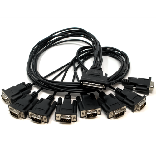 Cablu Serial Moxa CBL-M68M9X8-100, VHDCI 68 male - DB9 male, 1 m, Black