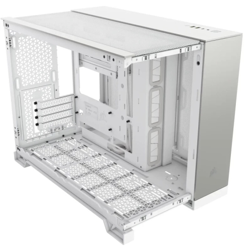 Carcasa Corsair 2500X TG White/Satin Grey, Fara sursa