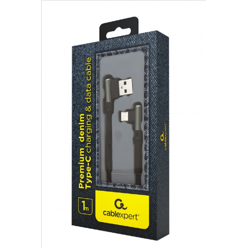 Cablu de date Gembird CC-USB2J-AMLCML-1M, USB - USB-C, 1m, Black