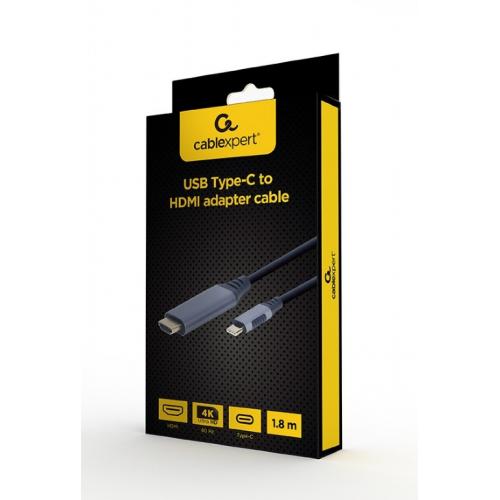 Cablu Gembird CC-USB3C-HDMI-01-6, HDMI - USB-C, 1.8m