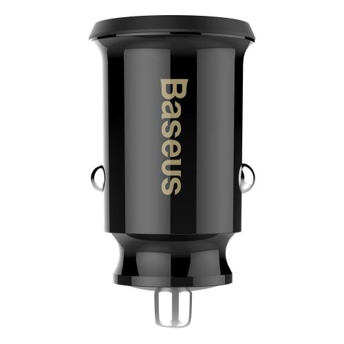 Incarcator auto Baseus Grain, 2x USB, 3.1A, Black
