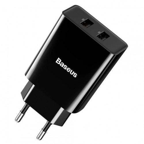 Incarcator retea Baseus Speed Mini CCFS-R01, 2x USB, 2.1A, Black
