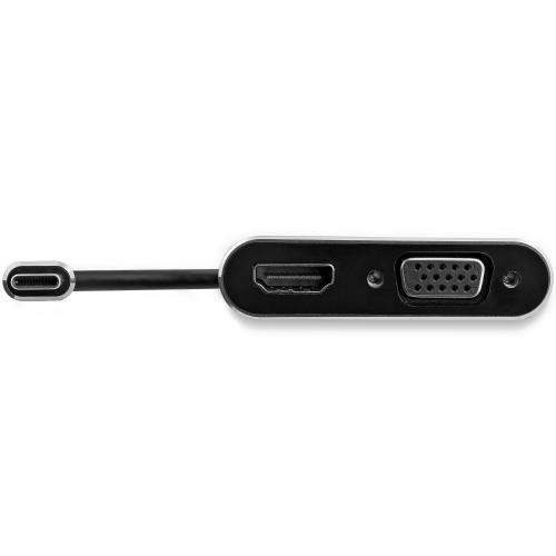 Adaptor Startech CDP2HDVGA, VGA + HDMI - USB-C, 15.2m, Gray