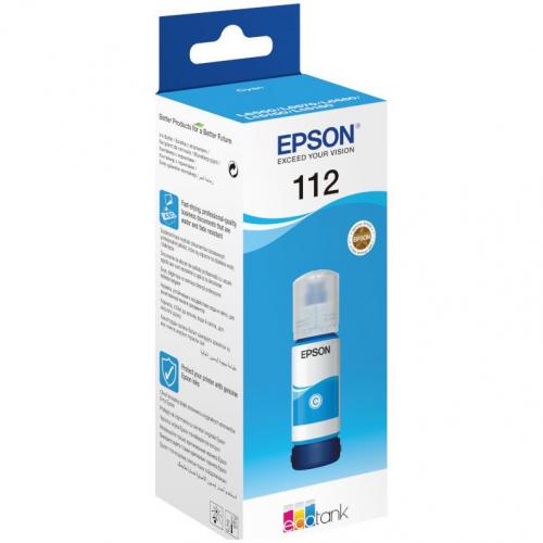 Cartus cerneala Epson 112 ECOTANK , pigment cyan, capacitate 70ml, pentru L6570.