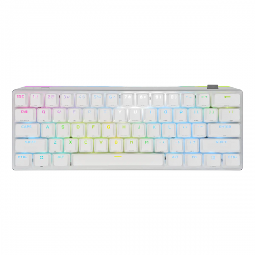 Tastatura Wireless Corsair K70 PRO MINI, RGB LED, USB Wireless/Bluetooth, White