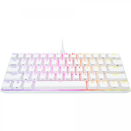 Tastatura Corsair K65 RGB Mini, RGB LED, USB, White