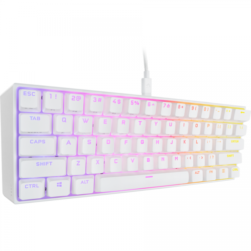 Tastatura Corsair K65 RGB Mini, RGB LED, USB, White