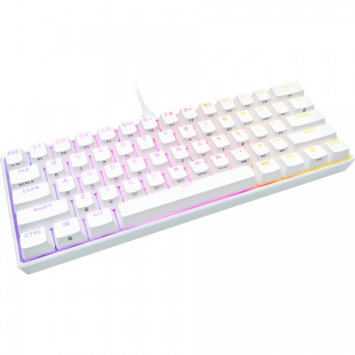 Tastatura Corsair K65 RGB Mini, RGB LED, USB, White