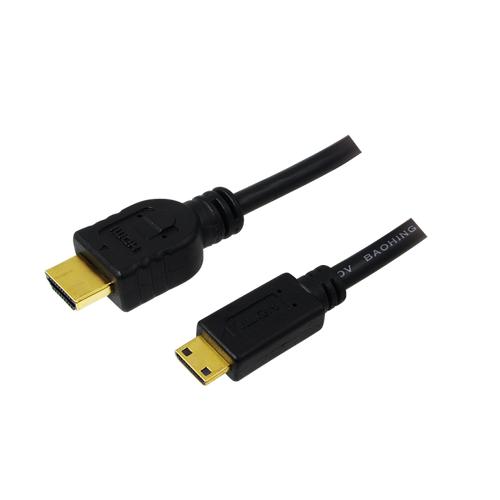 Cablu Logilink CH0023, mini HDMI male - HDMI male, 2 m, Black
