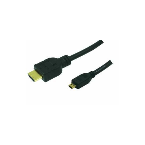 Cablu Logilink CH0031, micro HDMI male - HDMI male, 1.5 m, Black