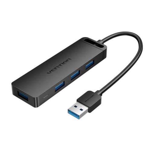 Hub USB Vention CHLBD, 4 x USB 3.2 gen 1, 1 x micro USB male, 0.5 m, Black
