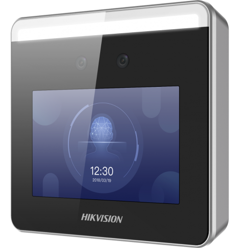 Terminal access control cu face recognition Hikvision DS-K1T331W, alerta de purtare a mastilor de protectie pe fata, capacitate pana la maxim 1000 de imagini faciale, 1500 carduri( cu conectare a unui cititor de card extern), 150000 evenimente,  configura