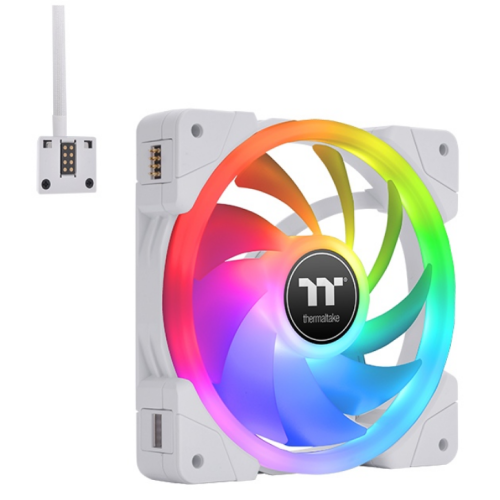 Kit Ventilatoare Thermaltake TT Premium Snow White Swafan EX12 RGB, 120 mm, 3 bucati