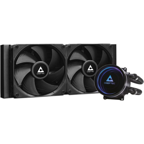 Cooler procesor Chieftec Iceberg 240 Dark, ARGB LED, 2 x 120 mm, Black