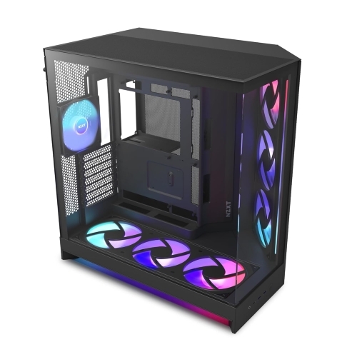 Carcasa NZXT H9 Flow RGB+ (2025) Black, Fara sursa