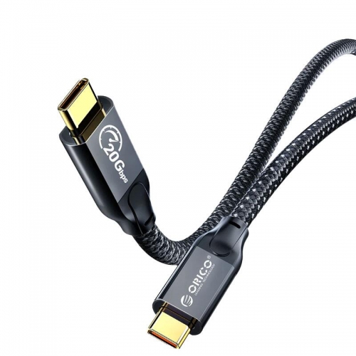Cablu de date Orico CM32-20-BK, USB-C male - USB-C male, 2m, 2m, Black