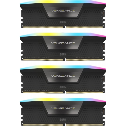 Kit Memorie Corsair Vengeance RGB Black Intel XMP 3.0, 128GB, DDR5-5600MHz, CL40, Quad Channel