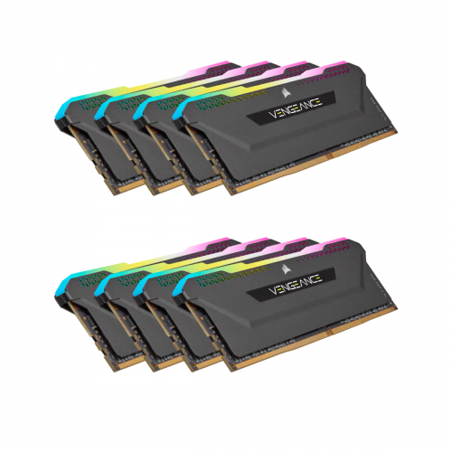 Kit Memorie Corsair VENGEANCE RGB PRO SL 256GB, DDR4-3200MHz, CL16, Quad Channel