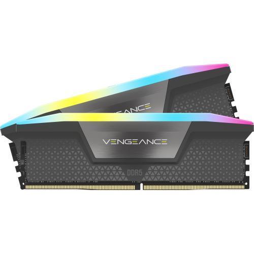Kit Memorie Corsair Vengeance RGB Grey AMD EXPO 32GB, DDR5-5200MHz, CL40, Dual Channel