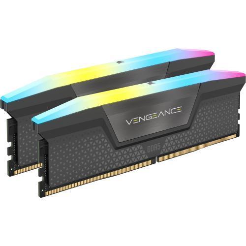 Kit Memorie Corsair Vengeance RGB Grey AMD EXPO 32GB, DDR5-5200MHz, CL40, Dual Channel