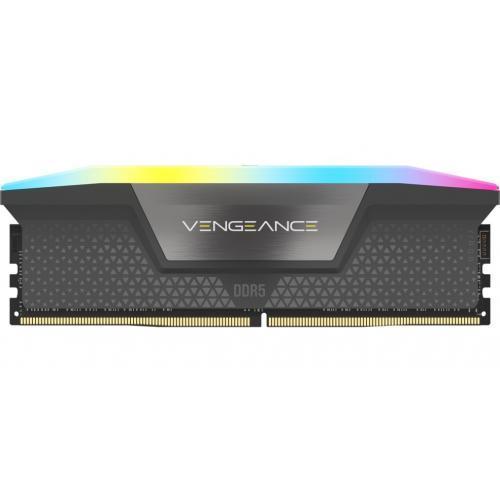 Kit Memorie Corsair Vengeance RGB Grey AMD EXPO 32GB, DDR5-5200MHz, CL40, Dual Channel