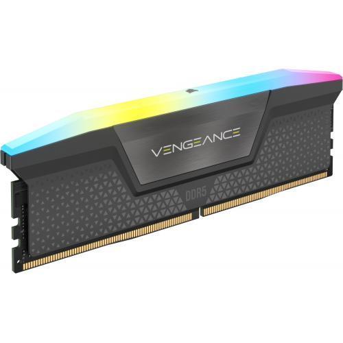Kit Memorie Corsair Vengeance RGB Grey AMD EXPO 32GB, DDR5-5200MHz, CL40, Dual Channel