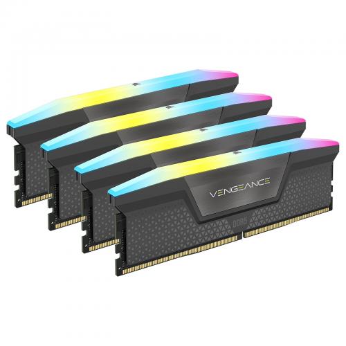 Kit Memorie Corsair Vengeance RGB, 64GB, DDR5-5600MHz, CL36, Quad Channel