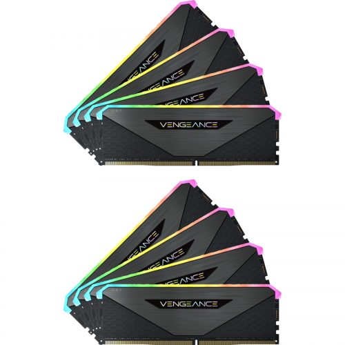 Kit Memorie Corsair Vengeance RGB RT 256GB, DDR4-3200MHz, CL16, Quad Channel
