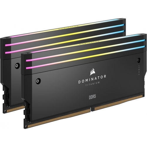 Kit Memorie Corsair Dominator Titanium RGB Black Intel XMP 3.0 32GB, DDR5-6000MHz, CL30, Dual Channel