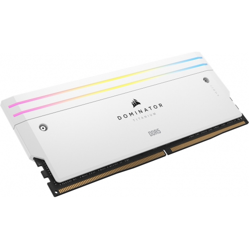 Kit Memorie Corsair Dominator Titanium RGB White Intel XMP 3.0 32GB, DDR5-6000MHz, CL30, Dual Channel