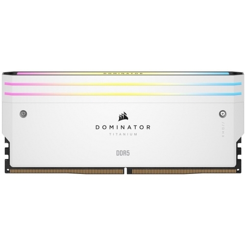 Kit Memorie Corsair Dominator Titanium RGB White Intel XMP 3.0 32GB, DDR5-6400MHz, CL32, Dual Channel