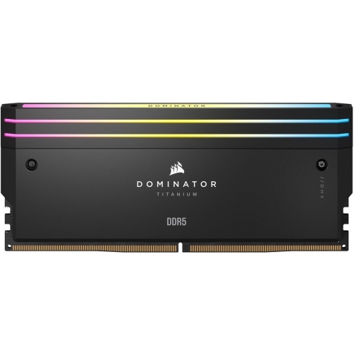 Kit Memorie Corsair Dominator Titanium RGB Black Intel XMP 3.0 32GB, DDR5-7000MHz, CL34, Dual Channel